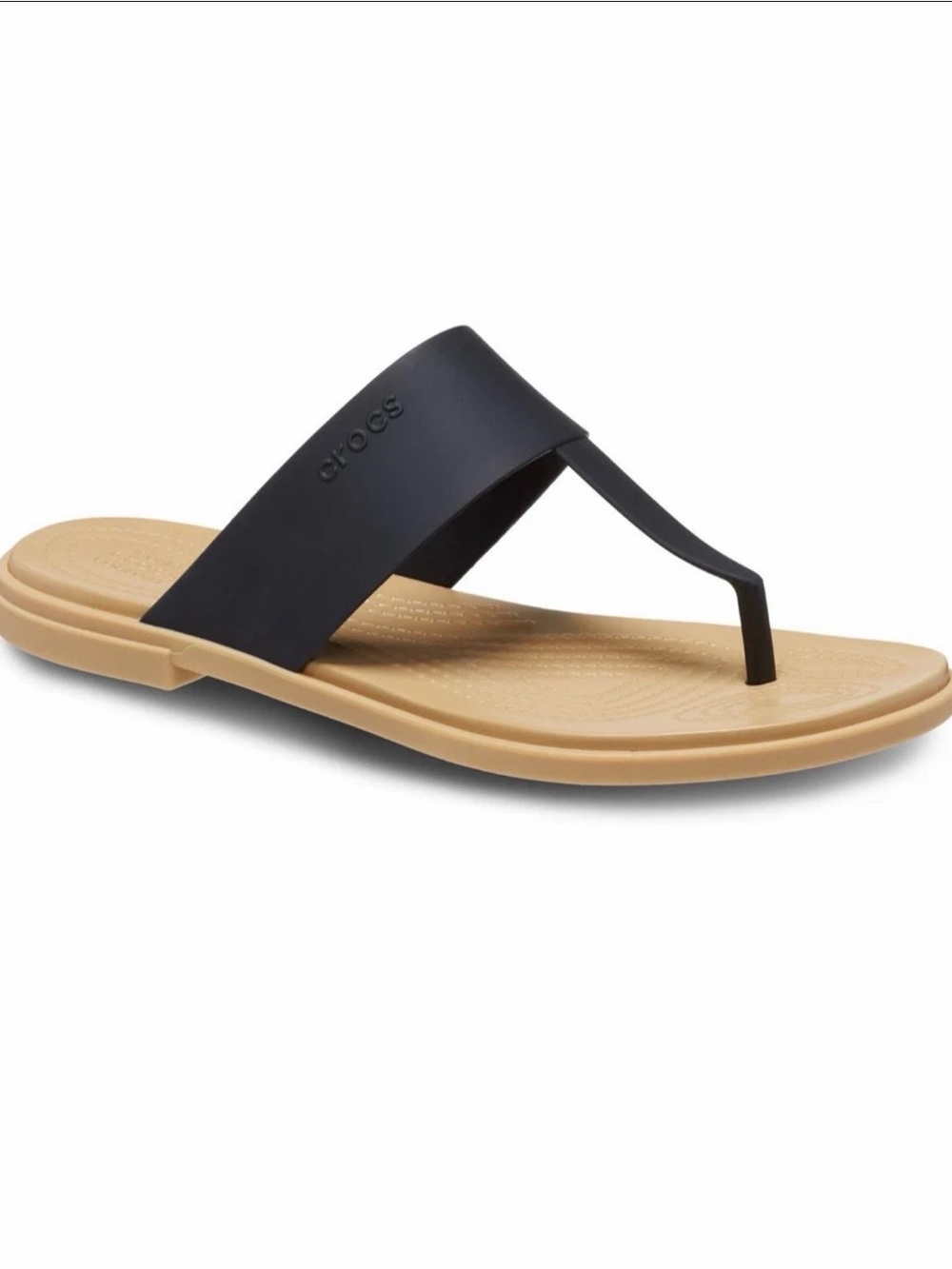 Crocs Women's Tulum Flip Sandals Black Tan